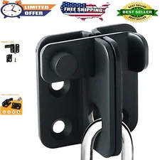 Stainless Steel Matte Black Flip Latch Gate Lock | Slide Bolt Safety Door Loc...