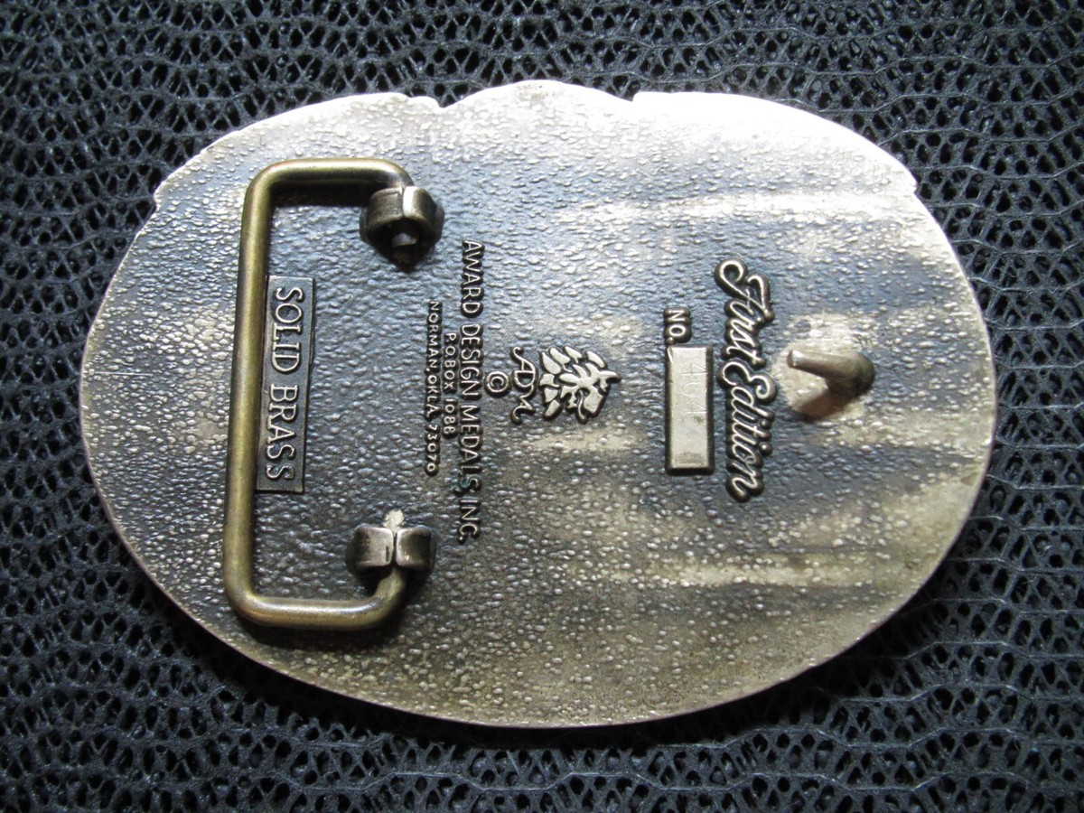 小物 AWARD DESIGN MEDALS USA POBOX1088 BUCKLE Vintage Award Design Medals Silversmith Collection Cow Skull