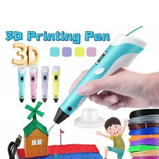 DIY Kinder 3D Stifte Set 3D Druckstift 3D Printing Pen 36m 12Farben PLA Filament