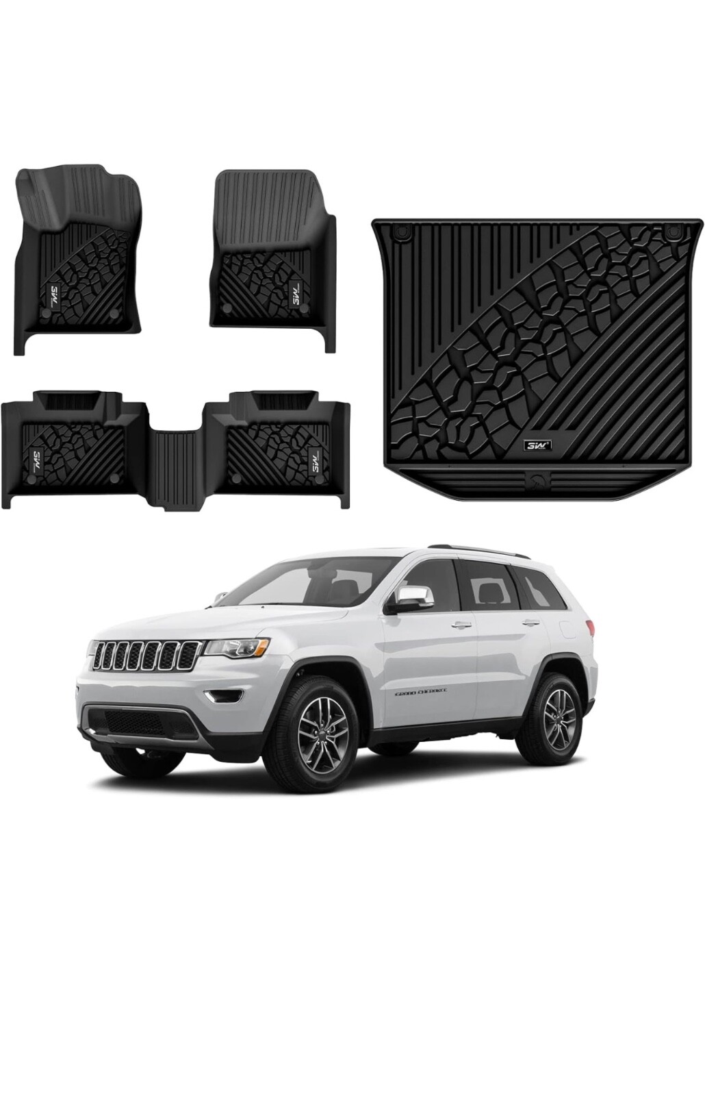 3W Floor Mats and Cargo Liner Fit for Jeep Grand Cherokee 2022-2023/ Gran