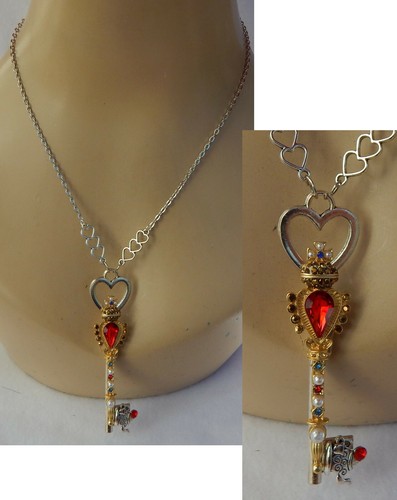 Alice Necklace Silver Key Pendant 