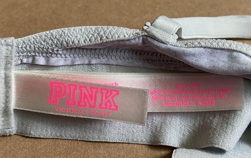 Victoria's Secret PINK Wear Everywhere Wireless Push Up Bra 32C Gray NEW - Picture 6 of 9