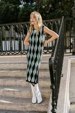 NWT Eva Franco Anthropologie Mod Knit Midi Dress size XS