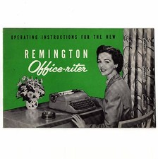 ORIGINAL Remington Office Riter Typewriter Instruction Manual User Rem Rand Vtg thumbnail