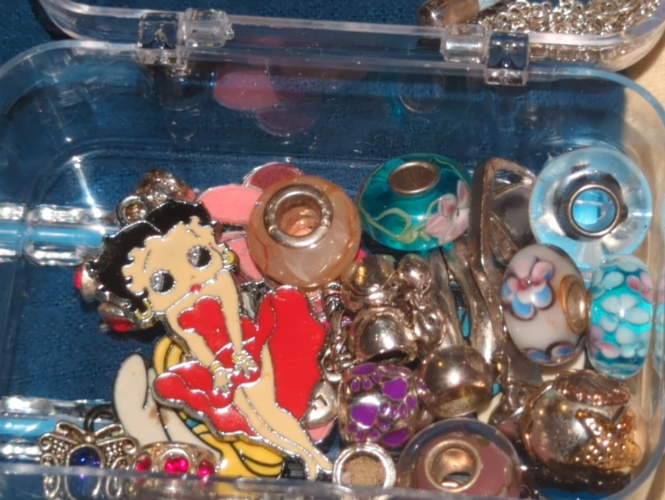 Nuevo Pulsera Pérsona con) Maleta Caja Euro Mezcla Dijes Cuelga 925 Cuentas Lote U005 Foto 2 de 4