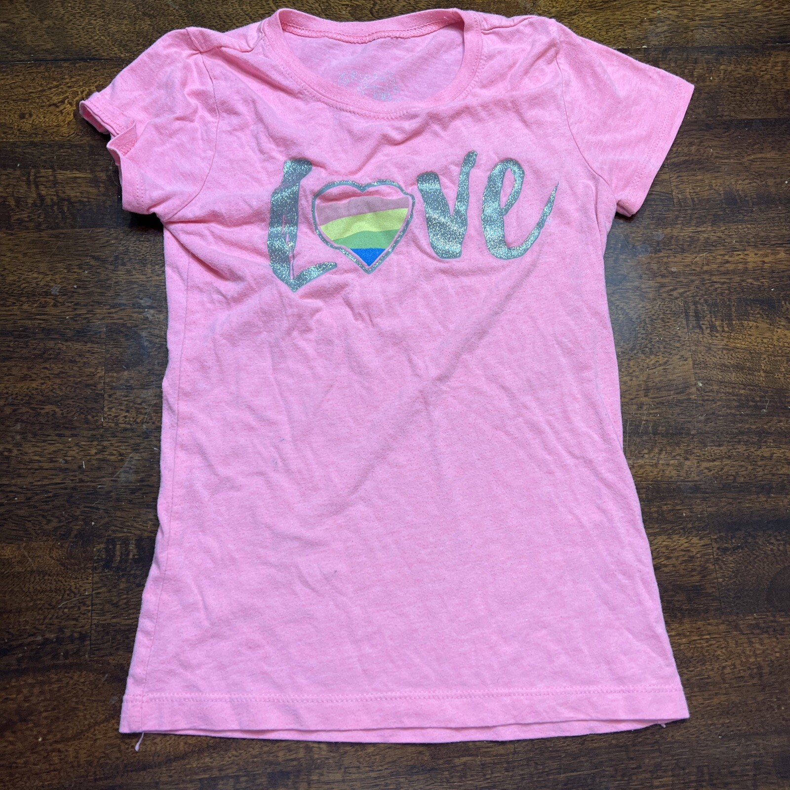 T shirt rosa amore Pony Tails bambina taglia M (10 12)