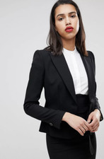 Karen Miller - Tailored Boxy Blazer In Black (new), Size Uk8