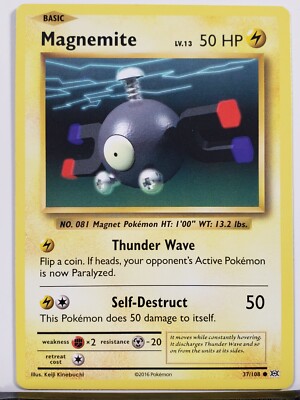 Magnemite 37/108 - VLP - XY Evolutions Pokemon Card - $2 Combined Shipping