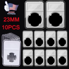 10Pcs 23mm Coin Slab Holder Display Storage Box Collection Show Case Stand USA
