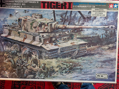 Rare Vintage Rico Tamiya Tiger 1 I R/C electric tank part built missing bits