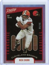 2021 Panini Prestige Football Franchise Favorites Foil #FF-5 Nick Chubb #04/25