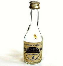 Napoleon Brandy Miniature Liquor Bottle Tax Stamp Glass Empty Vintage 