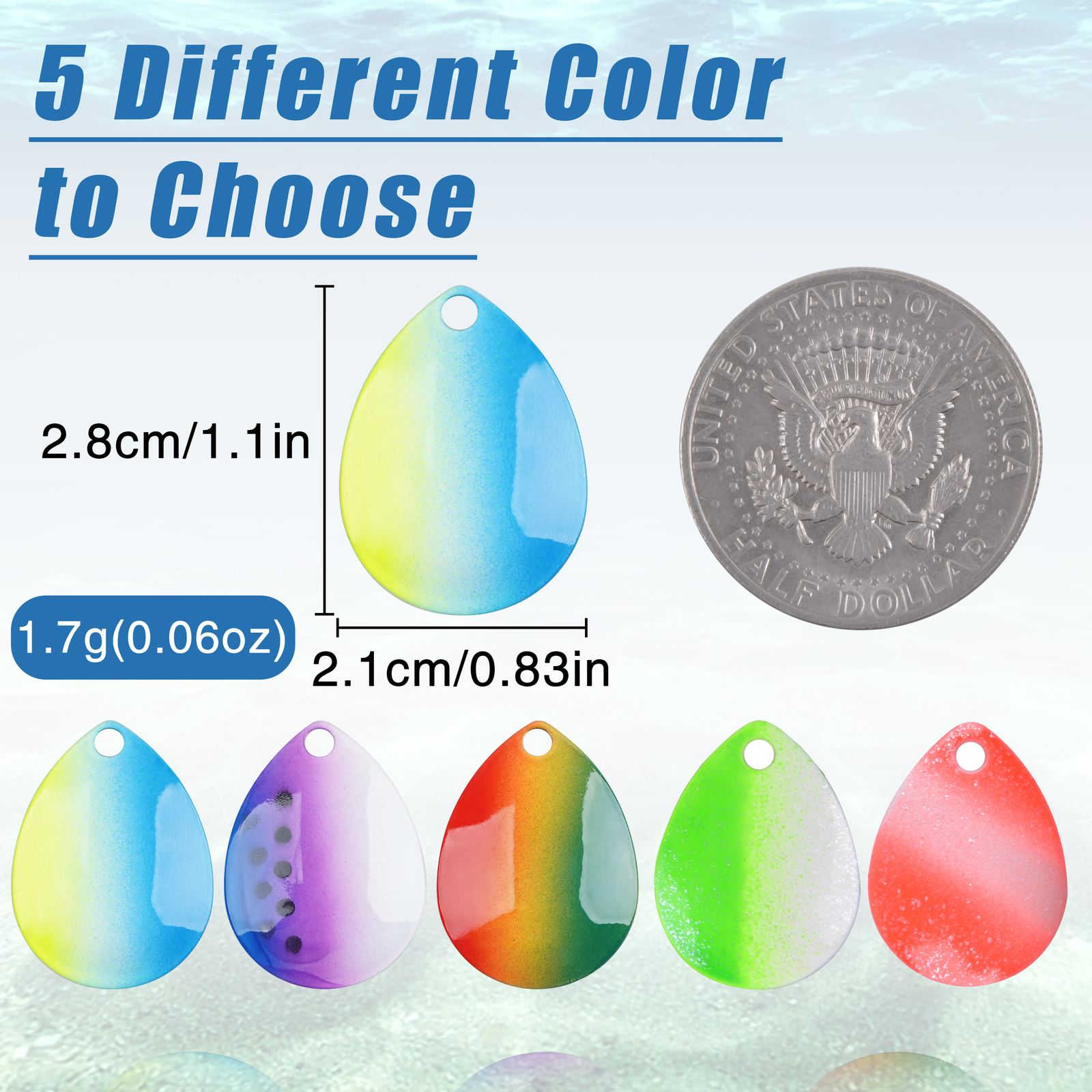 Spinner Blade Bait Kit Colorado Blades for DIY Lure Making Fishing