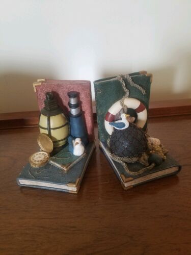 The Nautical Collection Bookends Handcrafted & Painted BY 