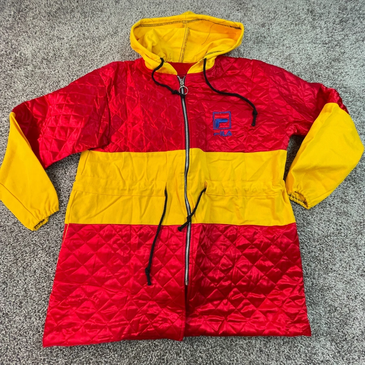 Yellow and red fila jacket deals