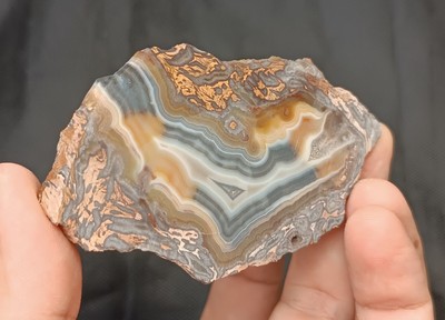 90g/0,20 lb turkish banded rhyolite agate stone slice, collectible, specimen