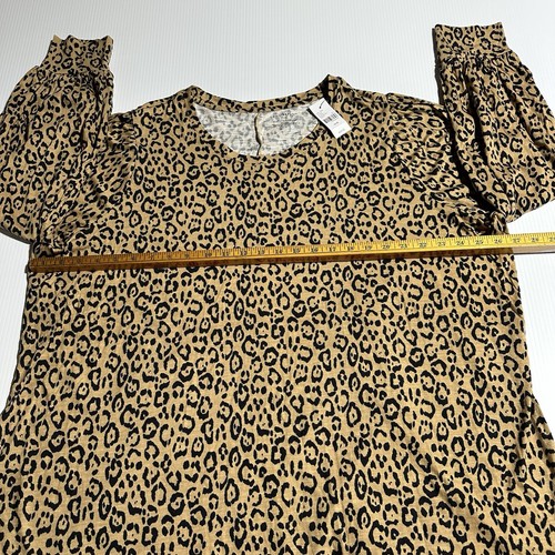 Lane Bryant Top Blouse Women’s 4XL 26/28 Animal Print Leopard Long Sleeve NWT - Picture 4 of 6
