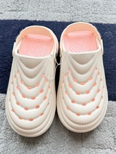 Light Pink and Cream Slip-On Clog Slides