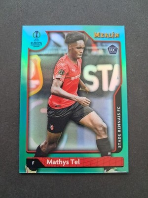 2021-22 Topps Merlin Chrome UCL Mathys Tel #22 Aqua Refractor /199 Rookie (RC)