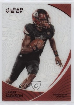 2023 Panini Chronicles Draft Picks Clear Vision Red /149 Lamar Jackson #19 0ud4