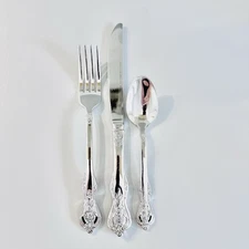 36 Vtg Royal Alister Heritage Mint Glossy Stainless Flatware Dinner Fork Knife