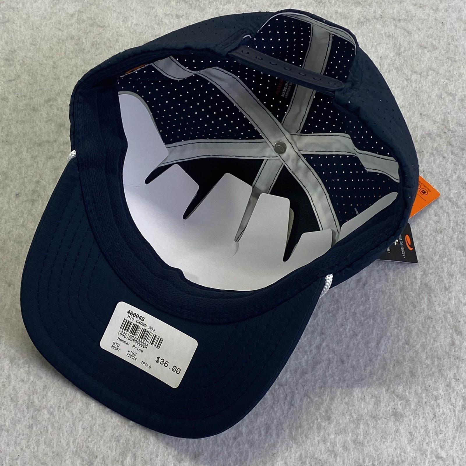 TPC Louisiana Hat Cap Snap Back Mens Navy Pukka Golf UPF 50 Tech Fabric
