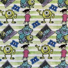 Monsters Inc Fabric Polycotton Fat Quarter