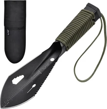 iunio Hiking Trowel, Camping, Backpacking, Portable Shovel, Multitool, Black 