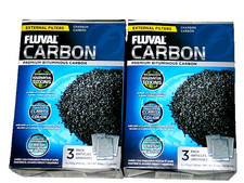 2 Boxes FLUVAL Total 6 Packs External Filters Bituminous Carbon Fish