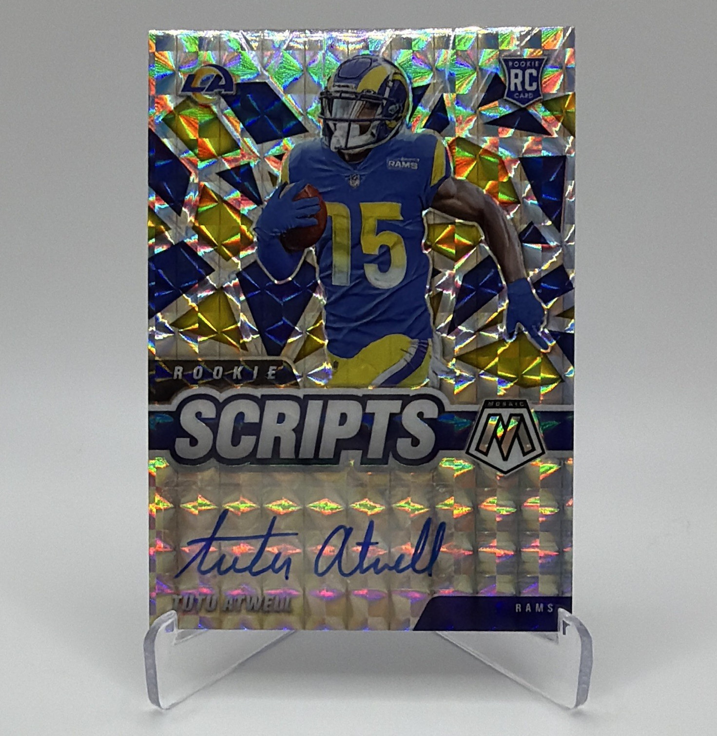 Panini 2021 Mosaic Rookie Scripts Tutu Atwell Auto RC #RS-20 Rams