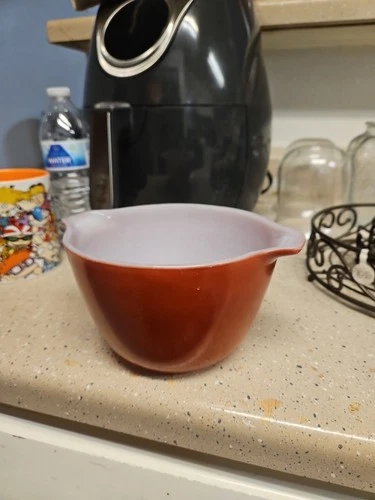 VTG Anchor Hocking Ware Fire King Orange Red Round Bowl Dish USA 6”@PH