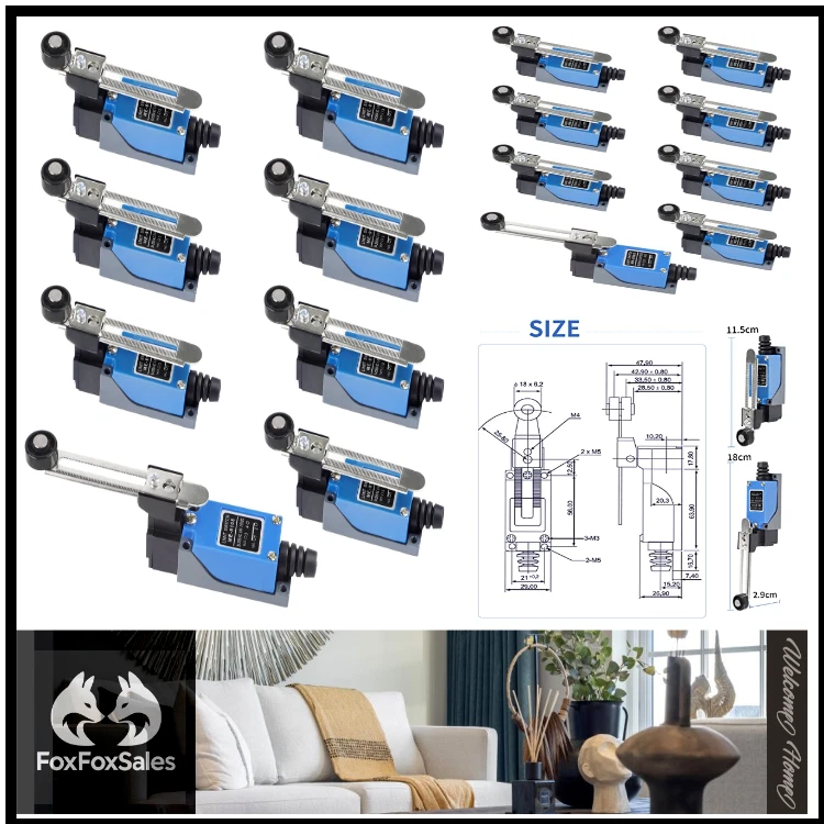 Verstellbarer Endschalter | 5cm Hebelarm | Selbstrückstellend