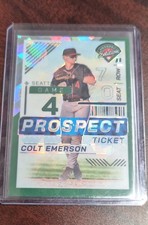 2024 Panini Prospect Edition - Colt Emerson #124 Green Ice Prizm /99 (RC)