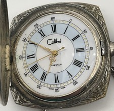 Vintage Colibri 17j Blue Dial Pocket Watch