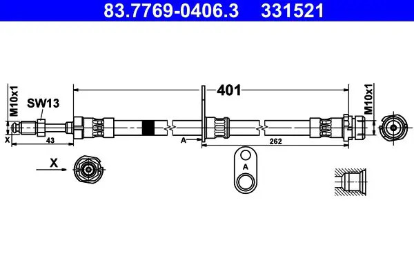 ATE 83.7769-0406.3 Tubi Freno - Immagine 2