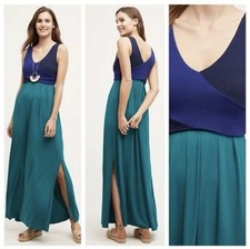 MAEVE Anthropologie Elysian Colorblock Maxi Dress size S