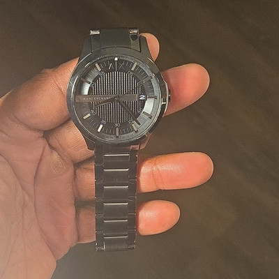 Armani Exchange Hampton Black Steel Men's Watch AX2104 - NEVER WORN Pristine