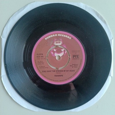 Trammps Zing Went the Strings of My Heart 7'' Single UK Buddah Records 1972 VG+