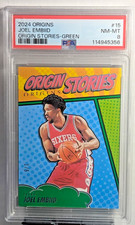 1/5 = 1/1, 2024-25 Origins Joel Embiid Origin Stories Green /5 PSA 8 🐰🔥🔥🔥