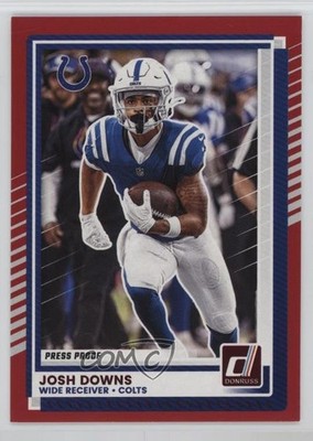 2025 Panini Donruss Press Proof Red Josh Downs #42 1a4q