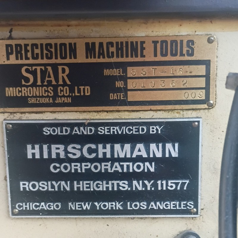 Star Micronics SST-16 CNC Metal Lathe Electric Precision Machine