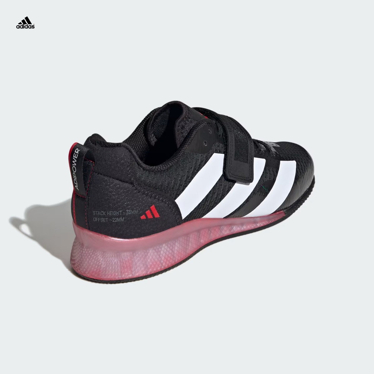 Adidas Adipower Weightlifting 3 Black White Pure Ruby IH8232 Men's