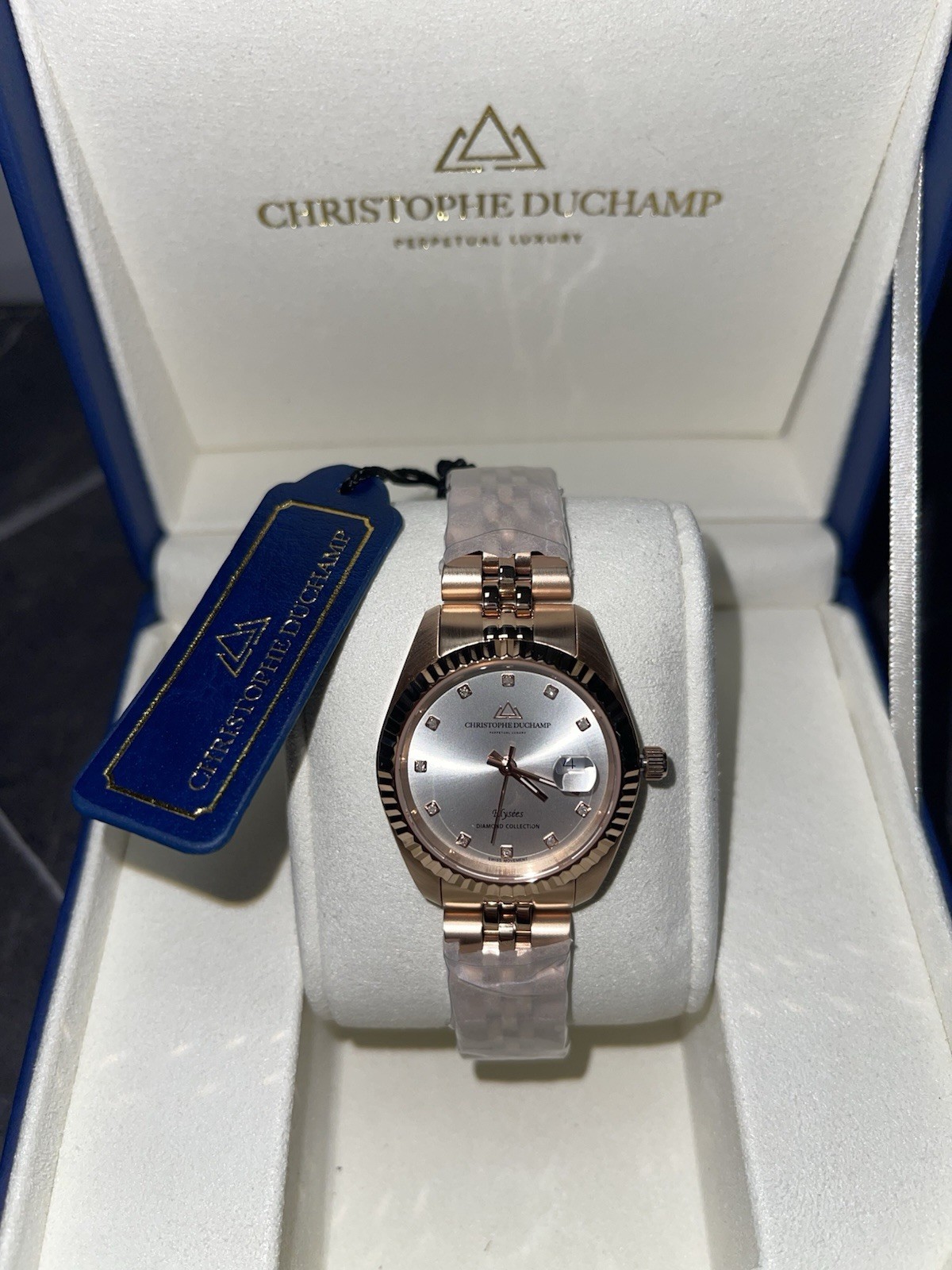Christophe Duchamp, Élysées - Silver Dial Rose Gold Stainless Steel, RRP £1,450 image 4