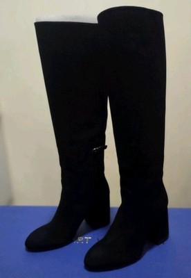 Stuart Weitzman Flareblock 85 Slouch Boot Black Suede Women s 5.5 B NIB