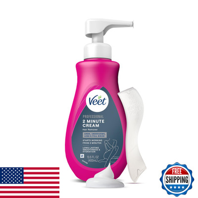 Veet Professional 2 Minute Cream For All Skin Types Shea Butter Effective Full