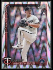 2025 Topps Chrome #277 Zebby Matthews RayWave Refractors