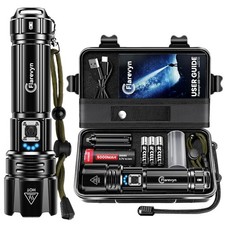 Torch Rechargeable LED Flashlight Torches-1000000 Lumen Super Bright 5500mAh