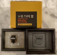 SHURE V15 III CARTRIDGE AND NEW WOOD BODY NEW AFTER MARKET VN35E STYLUS CASE: