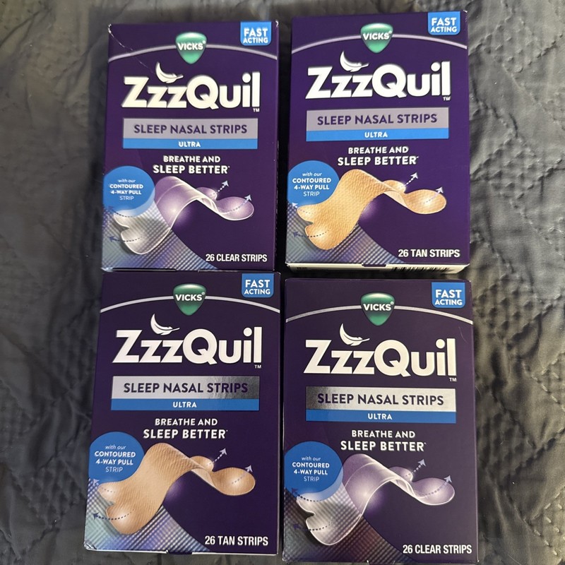 Vicks ZzzQuil Sleep Nasal Strips Ultra 26 Tan 4 Pack