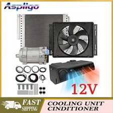 12V Electric Dual Cool&Heat Under Dash Air Conditioner Universal Car A/C Set Kit